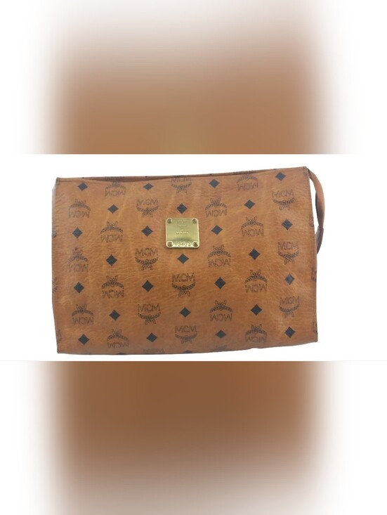 MCM Handbags - MCM Brown Visetos Clutch Retail $480 Includes COA